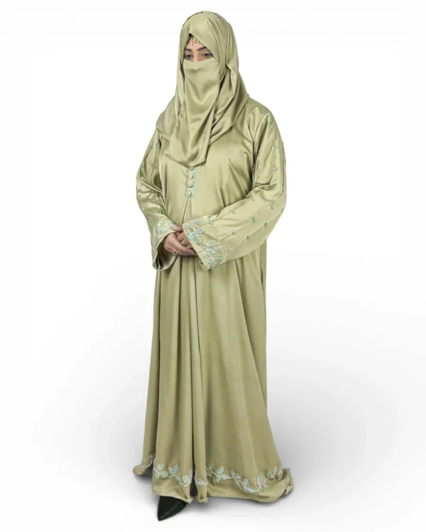 Olive Bloom Premium Abaya Image