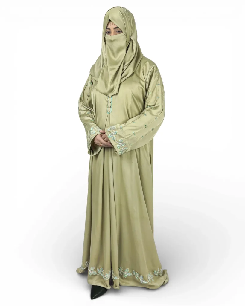 Olive Bloom Premium Abaya Image